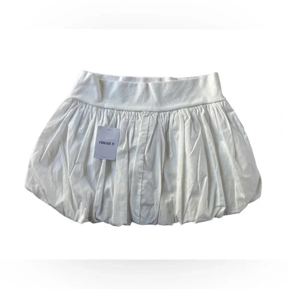 Forever 21 White Bubble Mini Skirt - Picture 2 of 3
